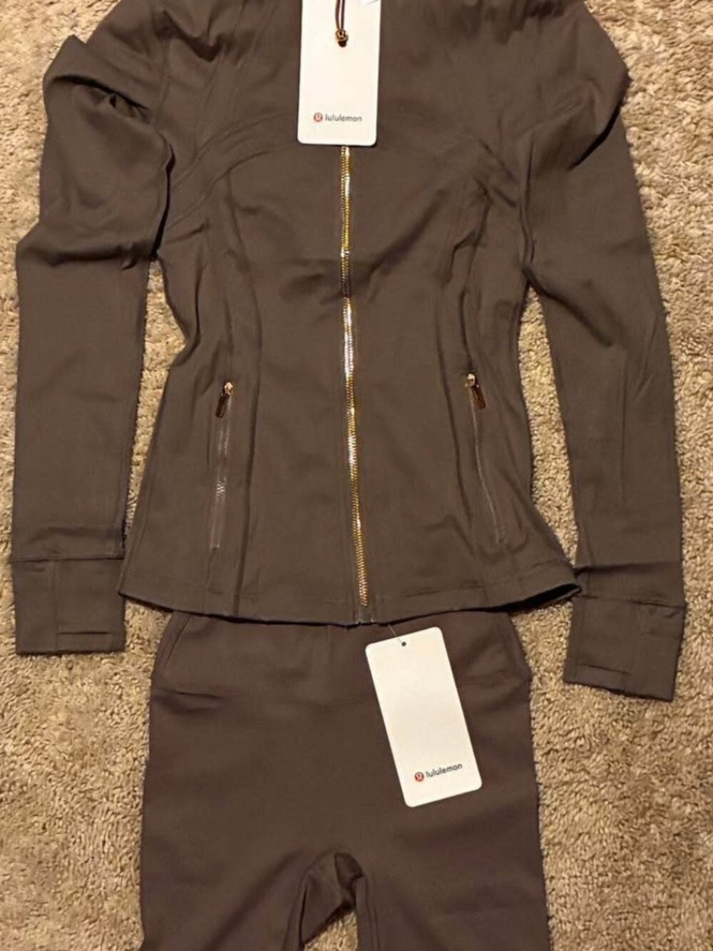 Lululemon Mocha Brown Define Jacket & Align Leggings
